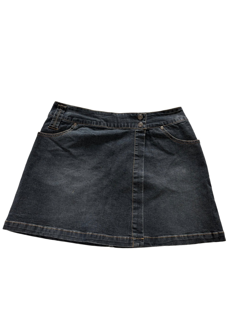 No Boundaries Denim A-Line Mini Skirt